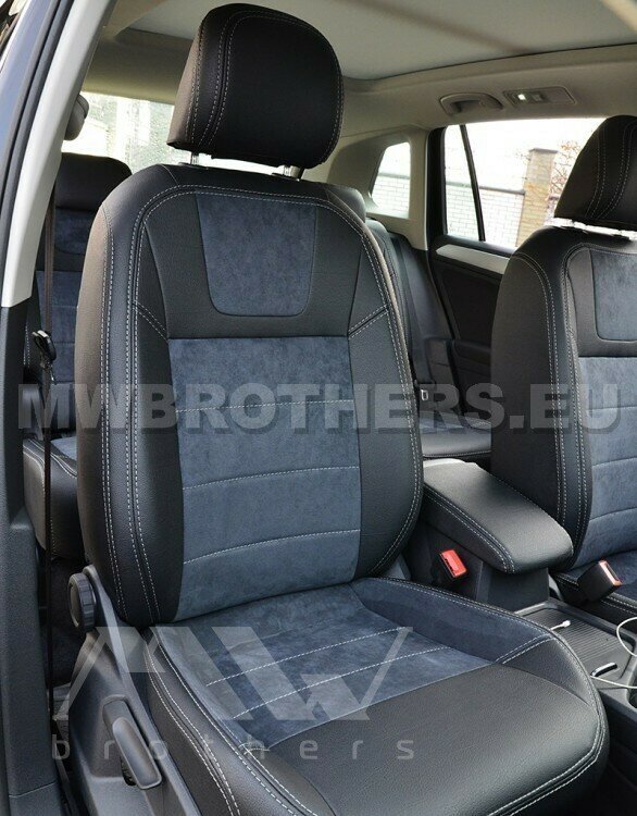 Leather series with perforated alcantara