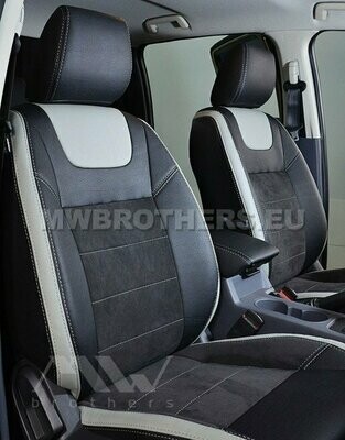 Leather series with beigе includes and beigе stitching