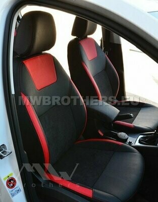 Leather series with red includes and red stitching