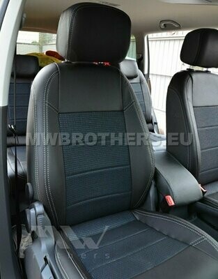 Dynamic series with white stitching