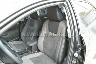 Leather series with gray alcantara