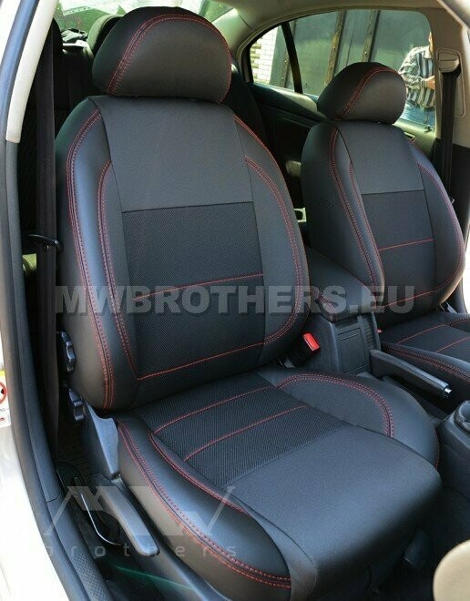 Comfort series with red stitching