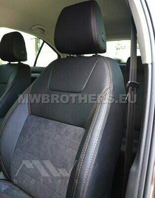 Leather series with brown stitching