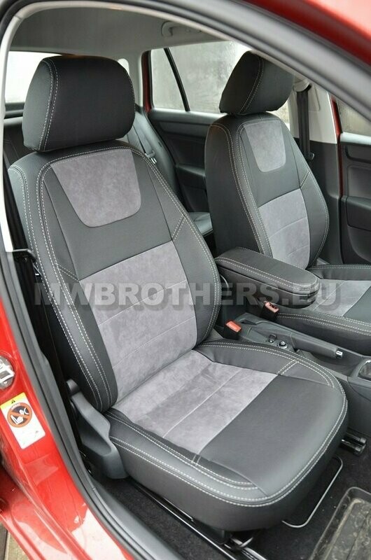 Leather series with gray alcantara