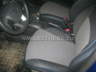 Comfort series with blue stitching