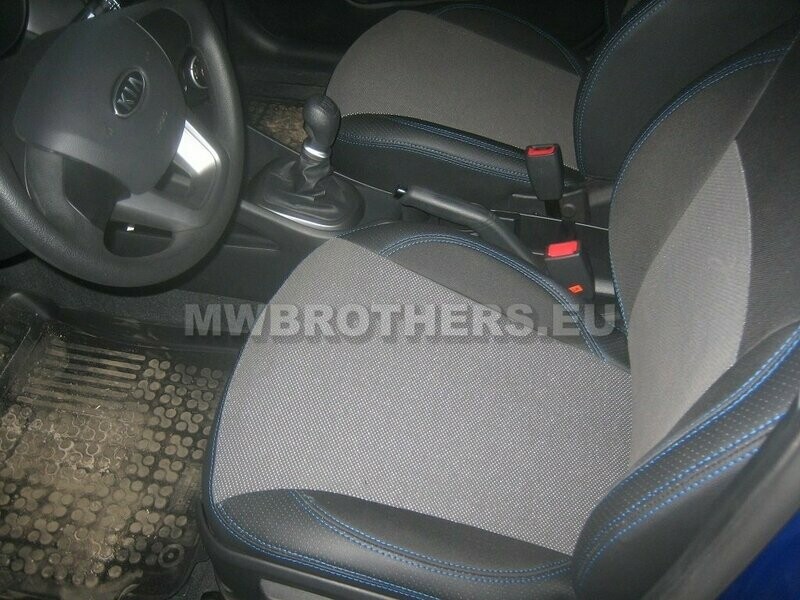 Comfort series with blue stitching