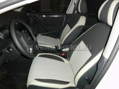 Comfort series with white textile and white leather