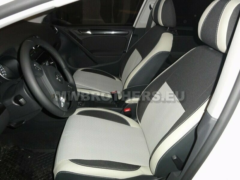 Comfort series with white textile and white leather