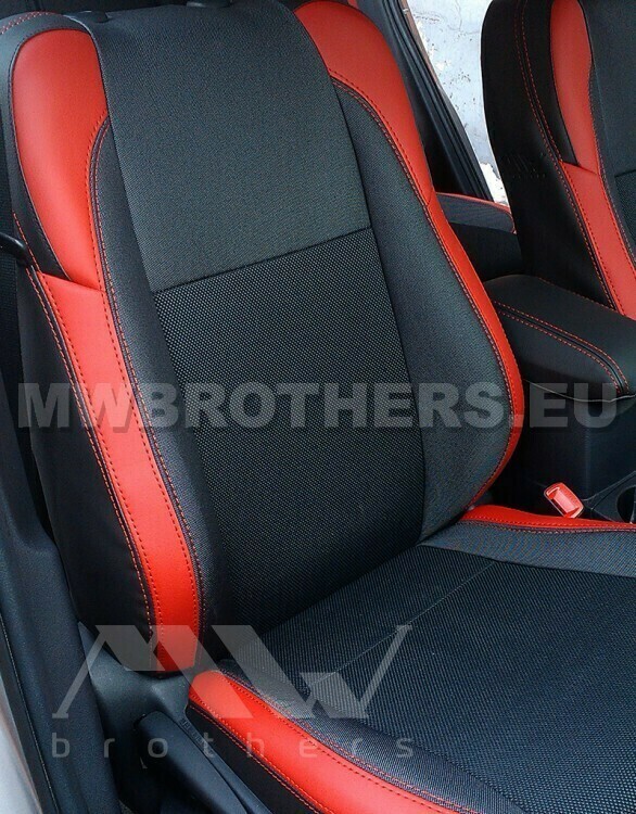 Comfort series with red stitching and red includes