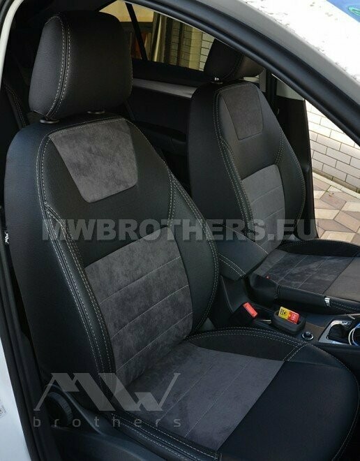 Leather series with gray alcantara