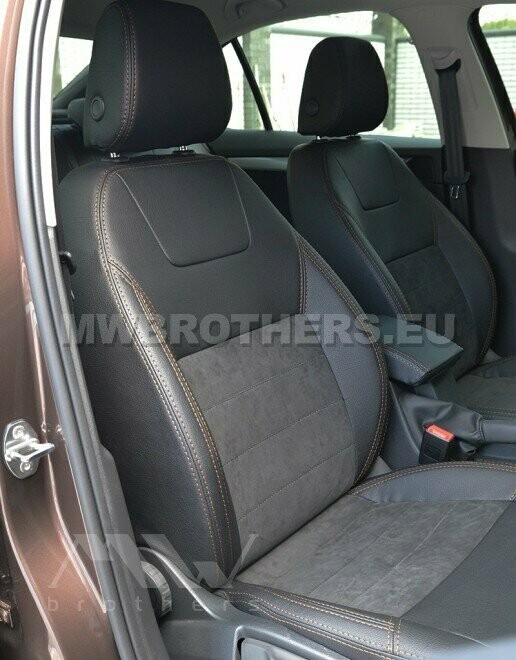 Leather series with brown stitching