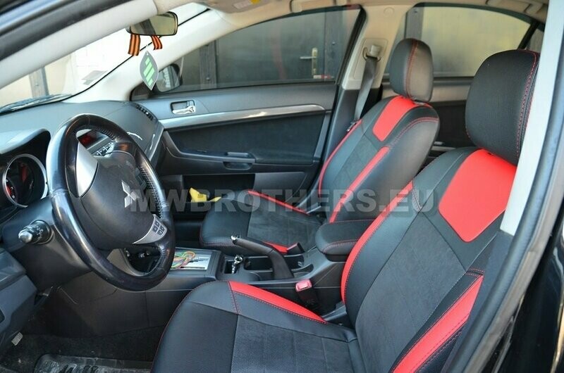 Leather series with red includes and red stitching