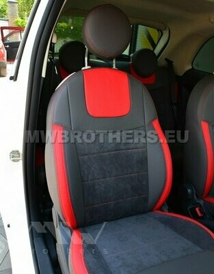 Leather series with red includes and red stitching