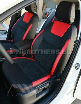 Leather series with red includes and red stitching