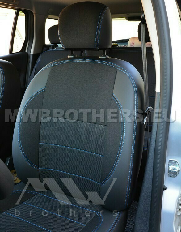 Comfort series with blue stitching