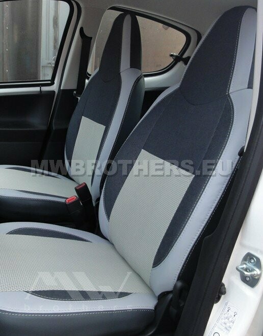 Comfort series with white textile and white leather