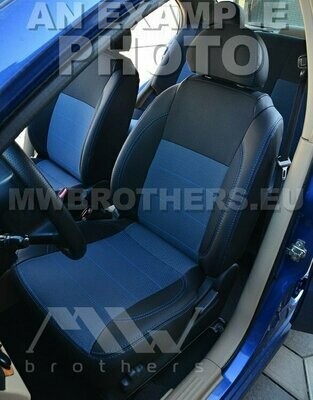 Comfort series with blue stitching