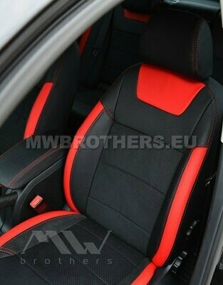 Leather series with red includes and red stitching