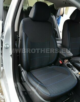 Comfort series with blue stitching
