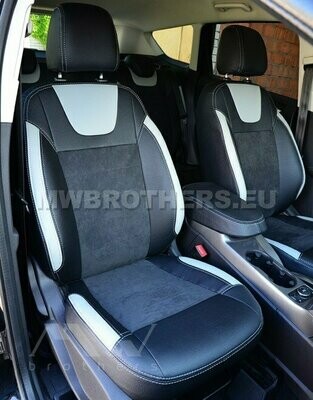 Leather series with white includes and gray stitching