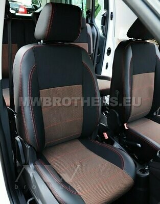 Comfort series with red textile and red stitching