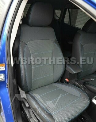 Comfort series with blue stitching