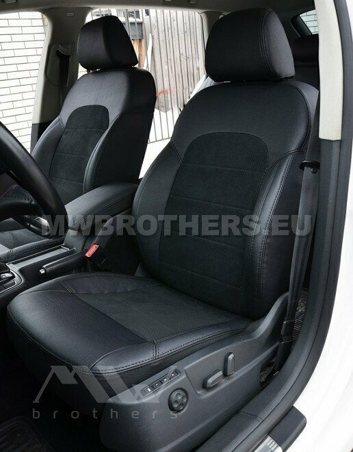 Leather series with black stitching