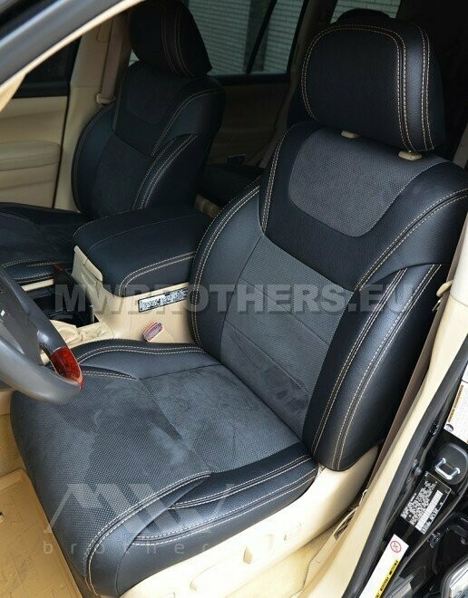 Leather series with beige stitching