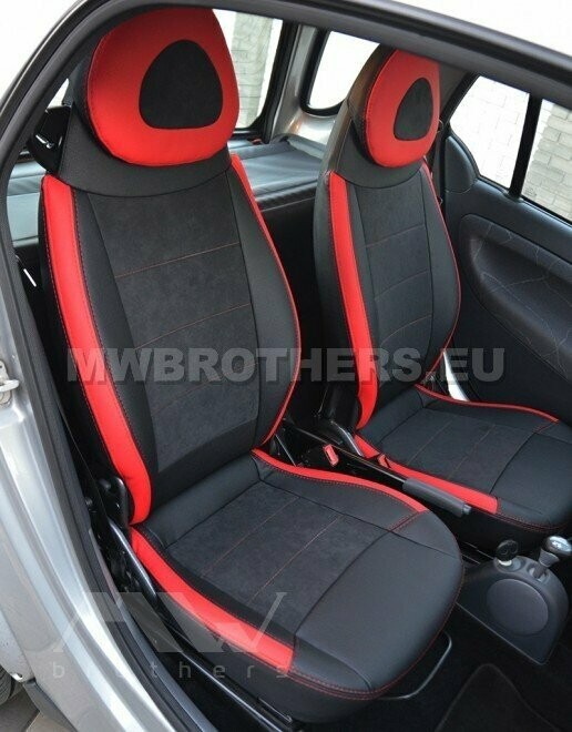 Leather series with red includes and red stitching