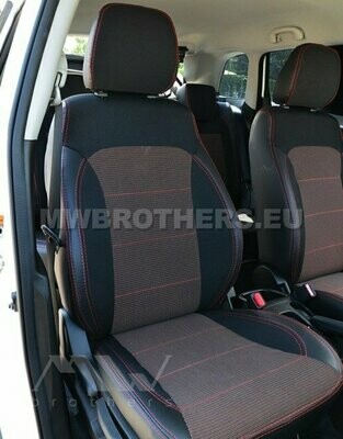 Comfort series with red textile and red stitching
