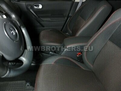 Comfort series with brown textile and red stitching