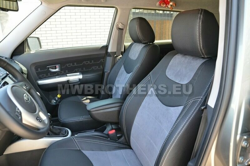 Leather series with gray alcantara