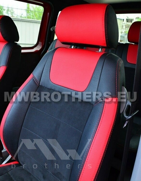 Leather series with red includes and red stitching