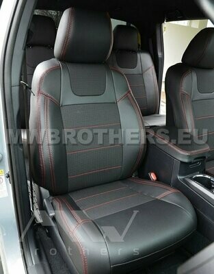 Dynamic series with red stitching