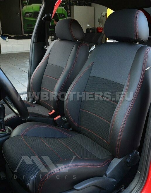 Comfort series with red stitching