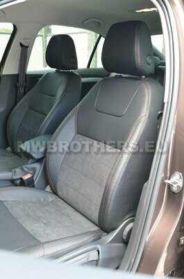 Leather series with brown stitching