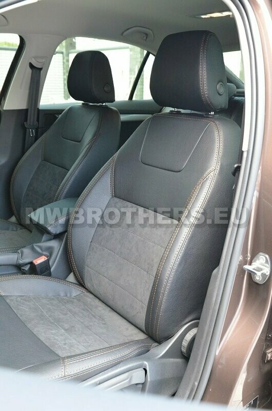 Leather series with brown stitching