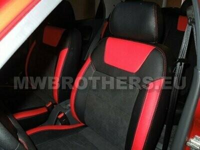 Leather series with red includes and red stitching