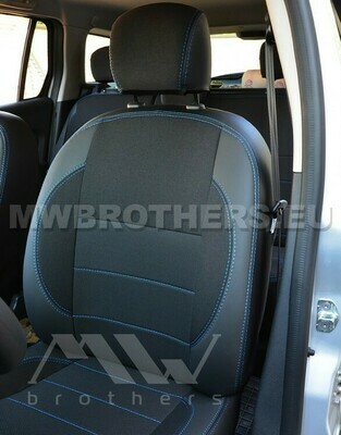 Comfort series with blue stitching
