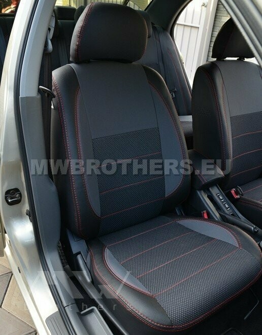 Comfort series with red stitching