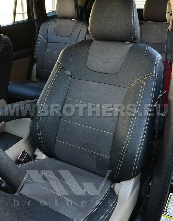 Leather series with beige stitching