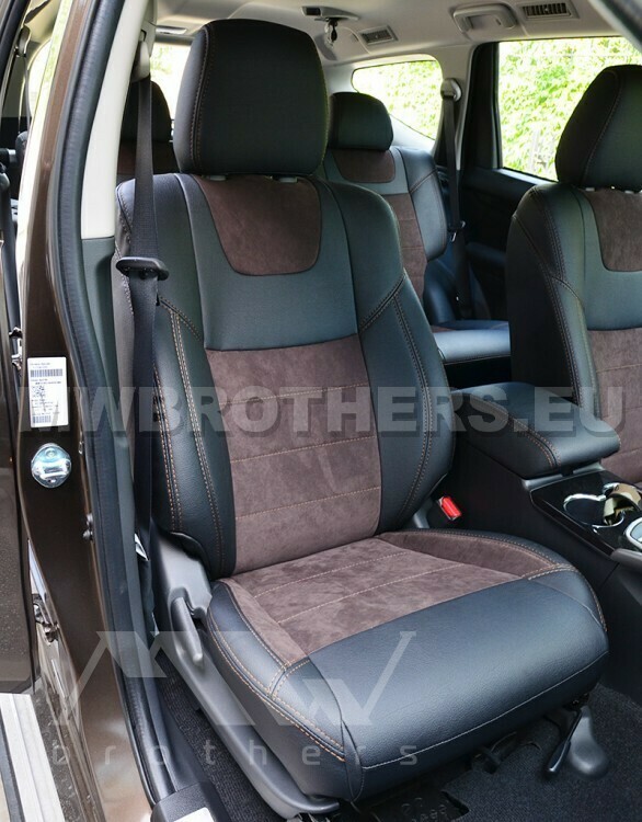 Leather series with brown alcantara