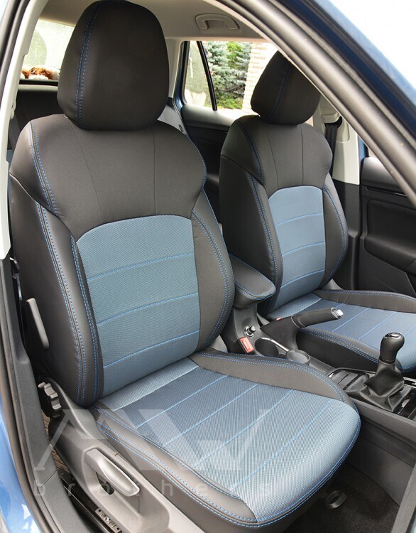 Comfort series with blue textile