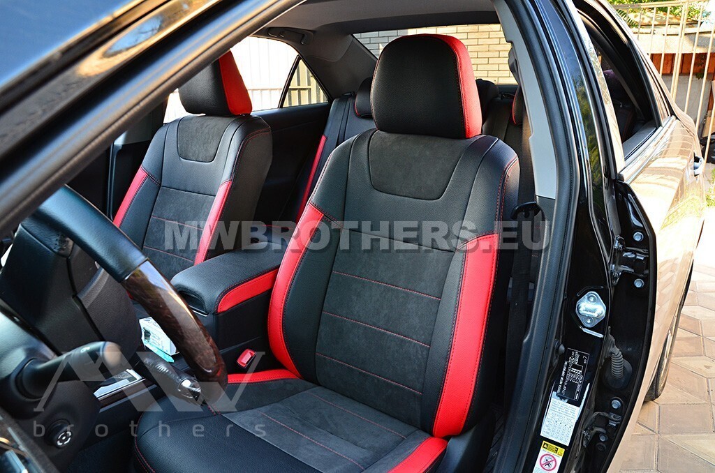 Leather series with red includes