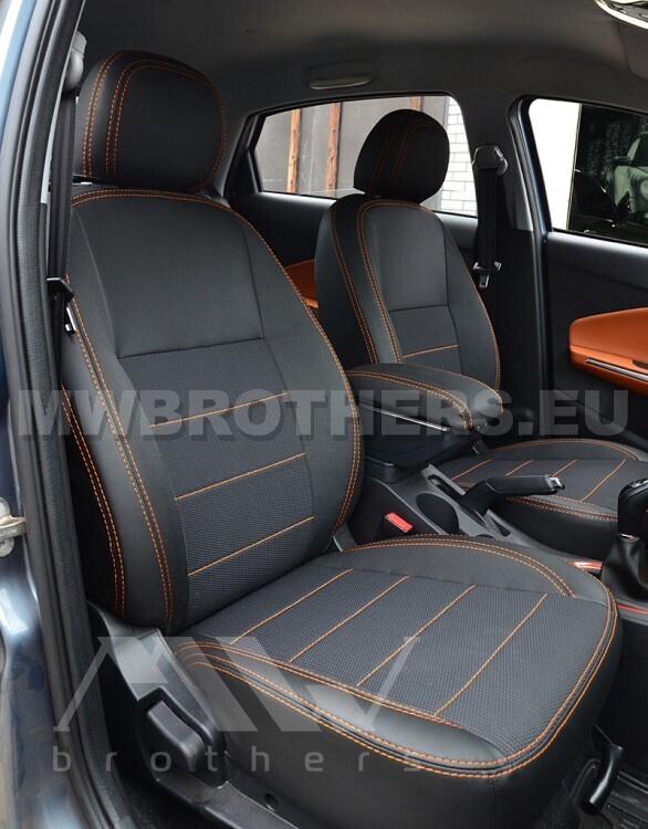 Comfort series with orange stitching