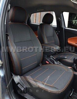 Comfort series with orange stitching