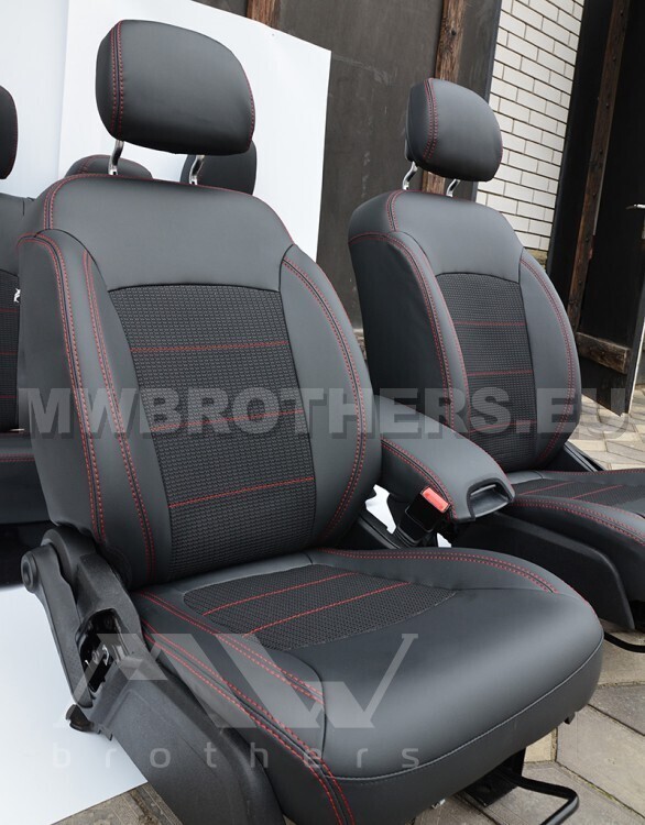 Dynamic series with red stitching