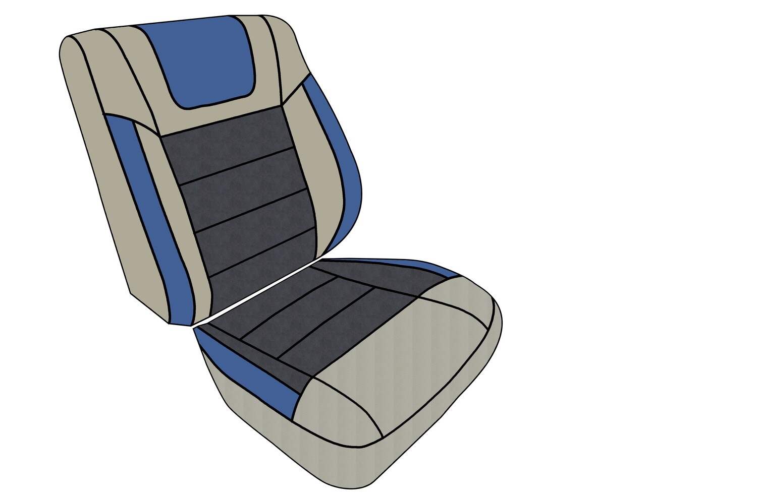 Leather series Konfirurator, Central Part: Dark Alcantara (standart)