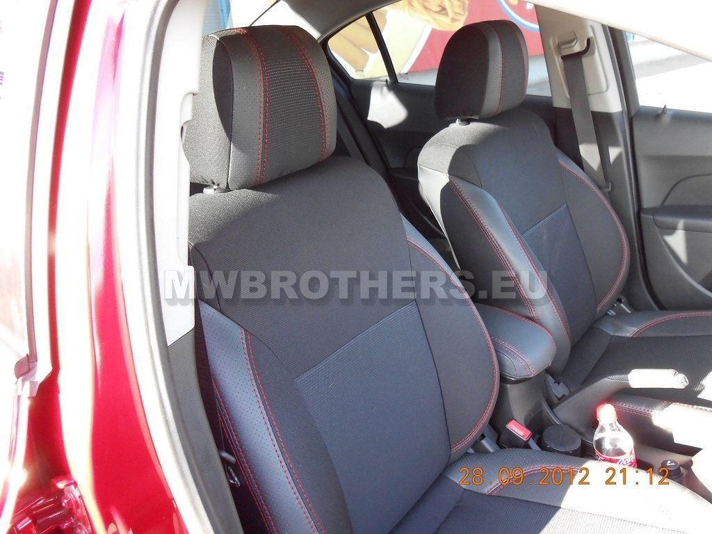 Comfort series with red stitching