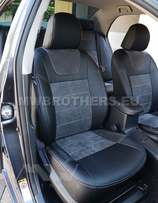 Leather series with gray alcantara